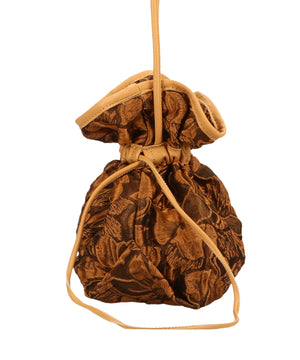 ボタニカル柄シアー巾着バッグ/BA-198