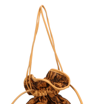 ボタニカル柄シアー巾着バッグ/BA-198