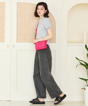 編み込みショルダーミニバッグ/BA-213