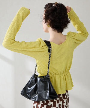 ソフトレザースクエアハンドバッグ/BA-250