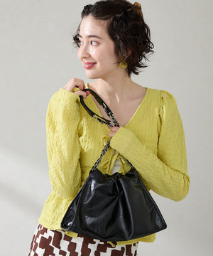 ソフトレザースクエアハンドバッグ/BA-250