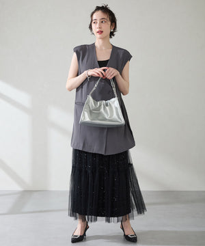 ソフトレザースクエアハンドバッグ/BA-250