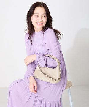 ギャザーハンドチェーン付きバッグ/BA-251