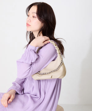 ギャザーハンドチェーン付きバッグ/BA-251