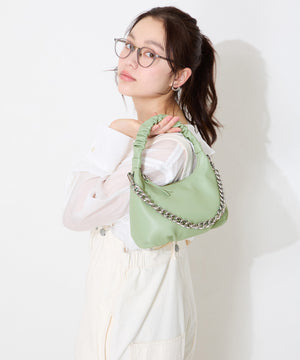 ギャザーハンドチェーン付きバッグ/BA-251