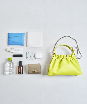 トラペーズギャザーハンドバッグ/BA-254