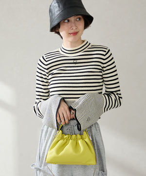 トラペーズギャザーハンドバッグ/BA-254