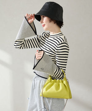 トラペーズギャザーハンドバッグ/BA-254