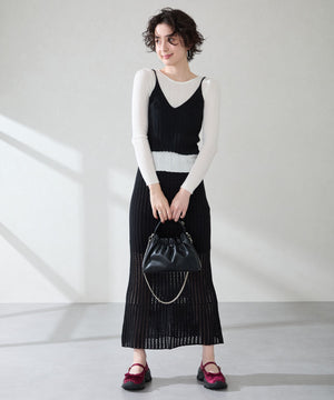 トラペーズギャザーハンドバッグ/BA-254