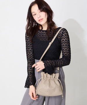 ビジュー巾着バッグ/BA-258