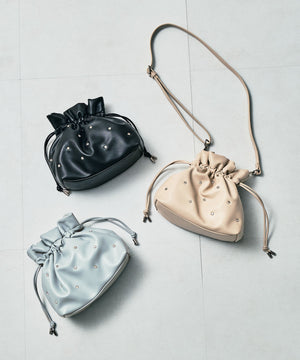 ビジュー巾着バッグ/BA-258