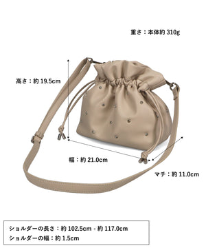 ビジュー巾着バッグ/BA-258