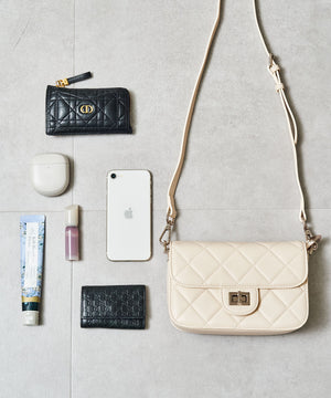 キルティングボックスショルダーバッグ/BA-262