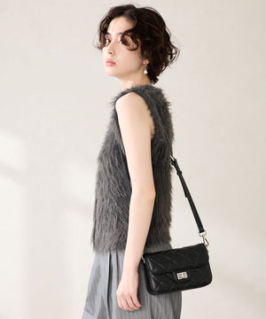 キルティングボックスショルダーバッグ/BA-262