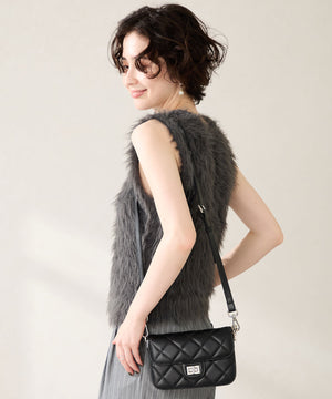 キルティングボックスショルダーバッグ/BA-262