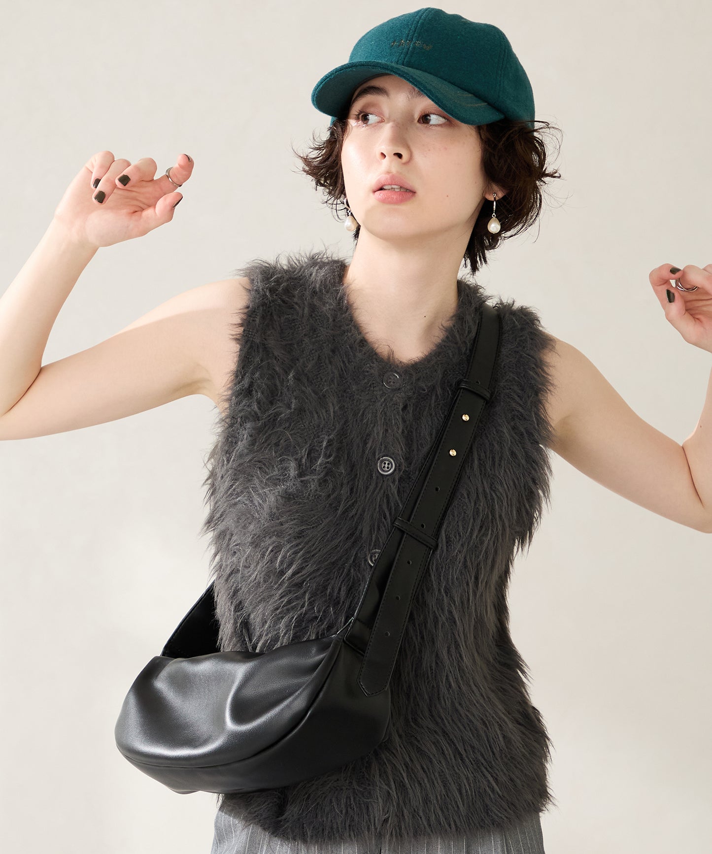 ソフトフェイクレザーボディーバッグ/BA-264