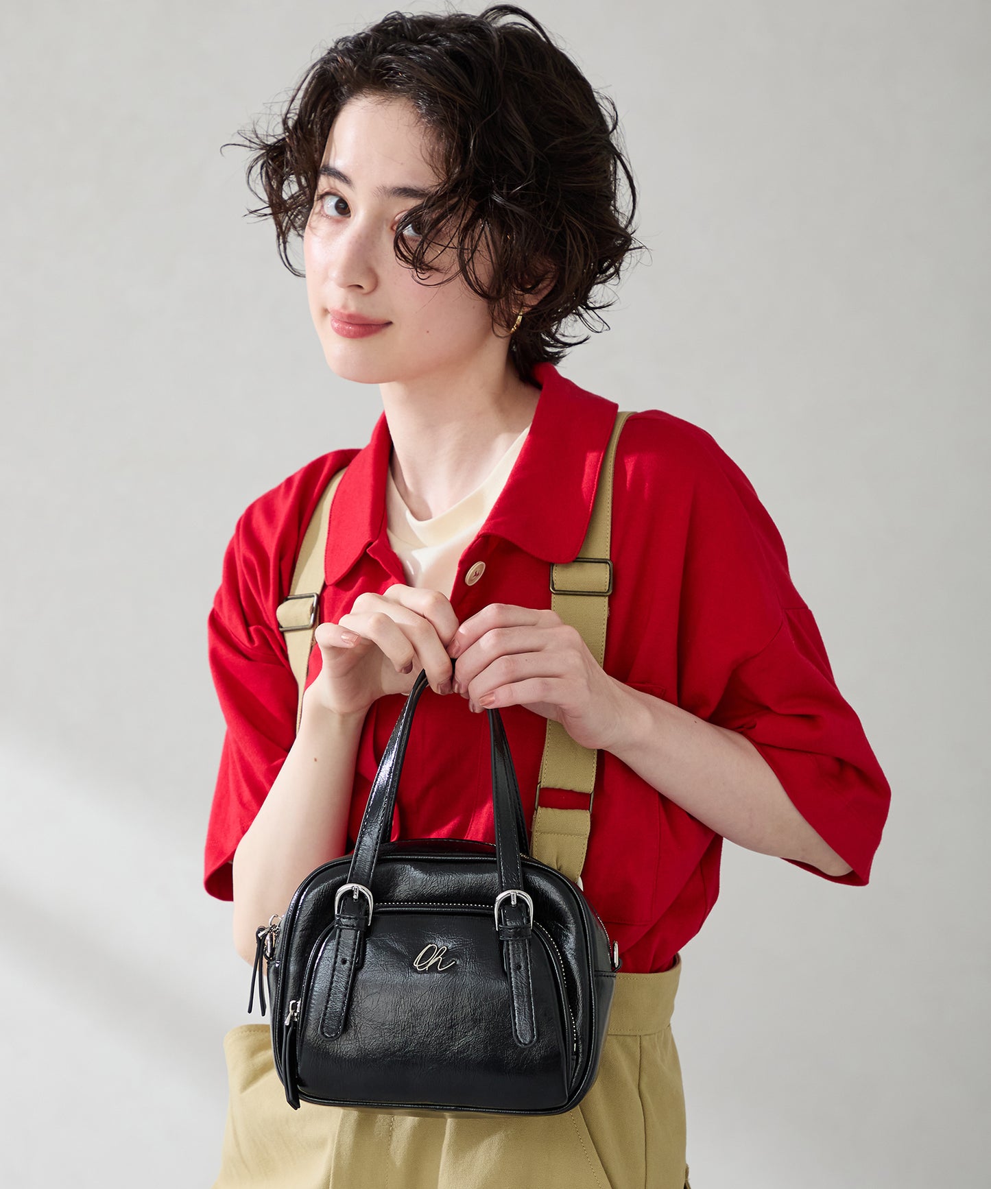 シルバーロゴモチーフボストンバッグ/BA-265