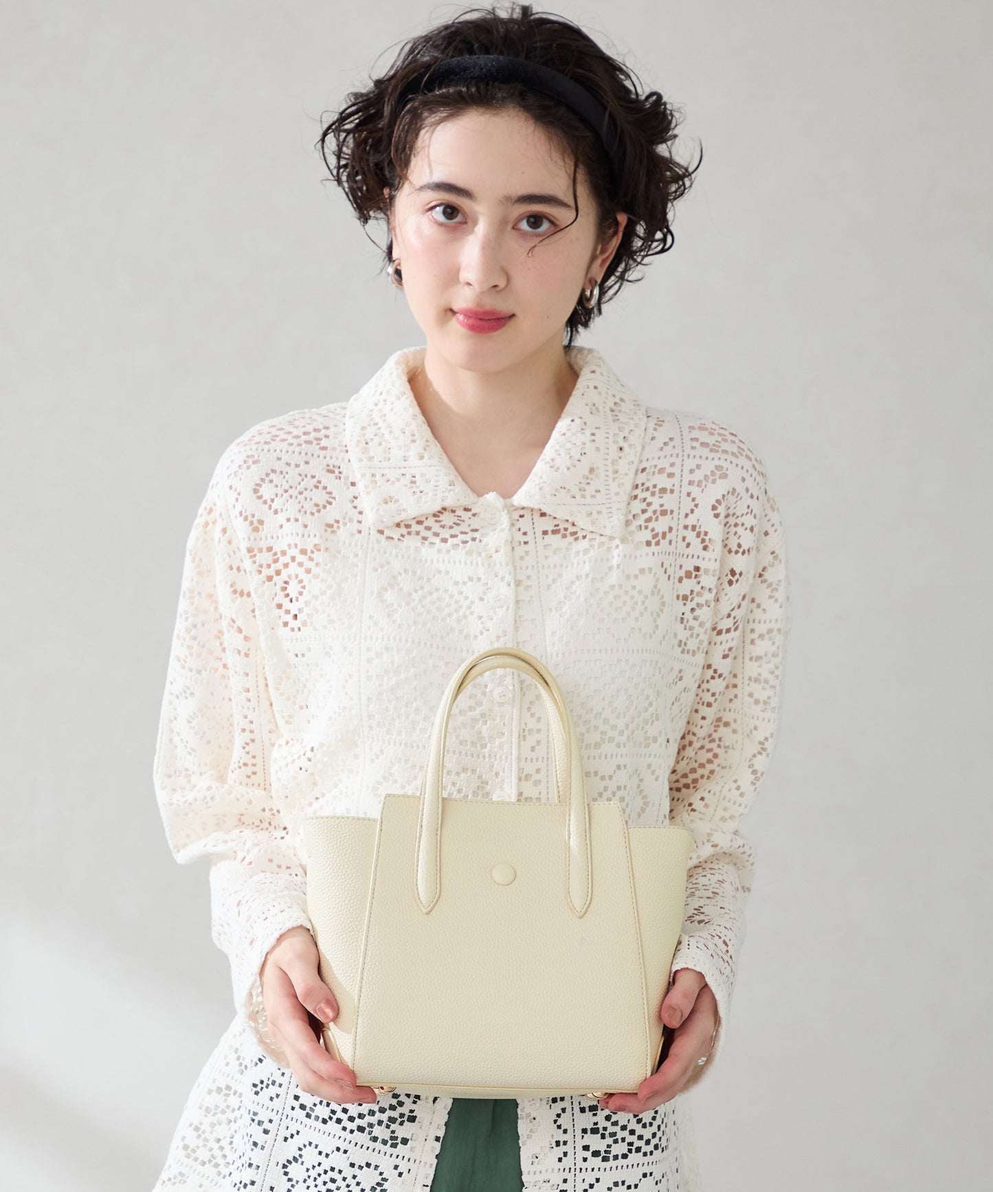 ボタンモチーフハンドバッグ/BA-266