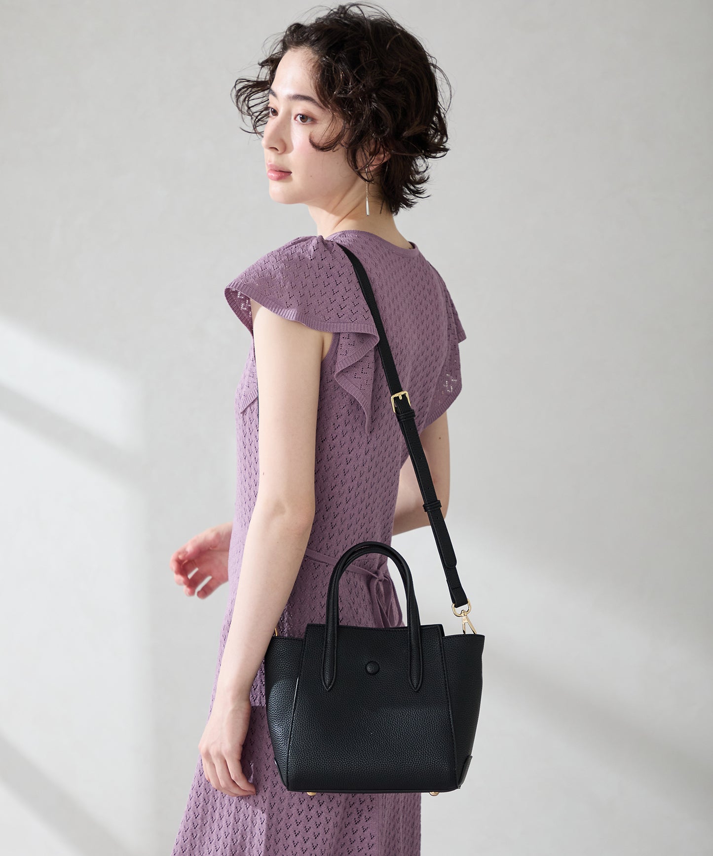 ボタンモチーフハンドバッグ/BA-266