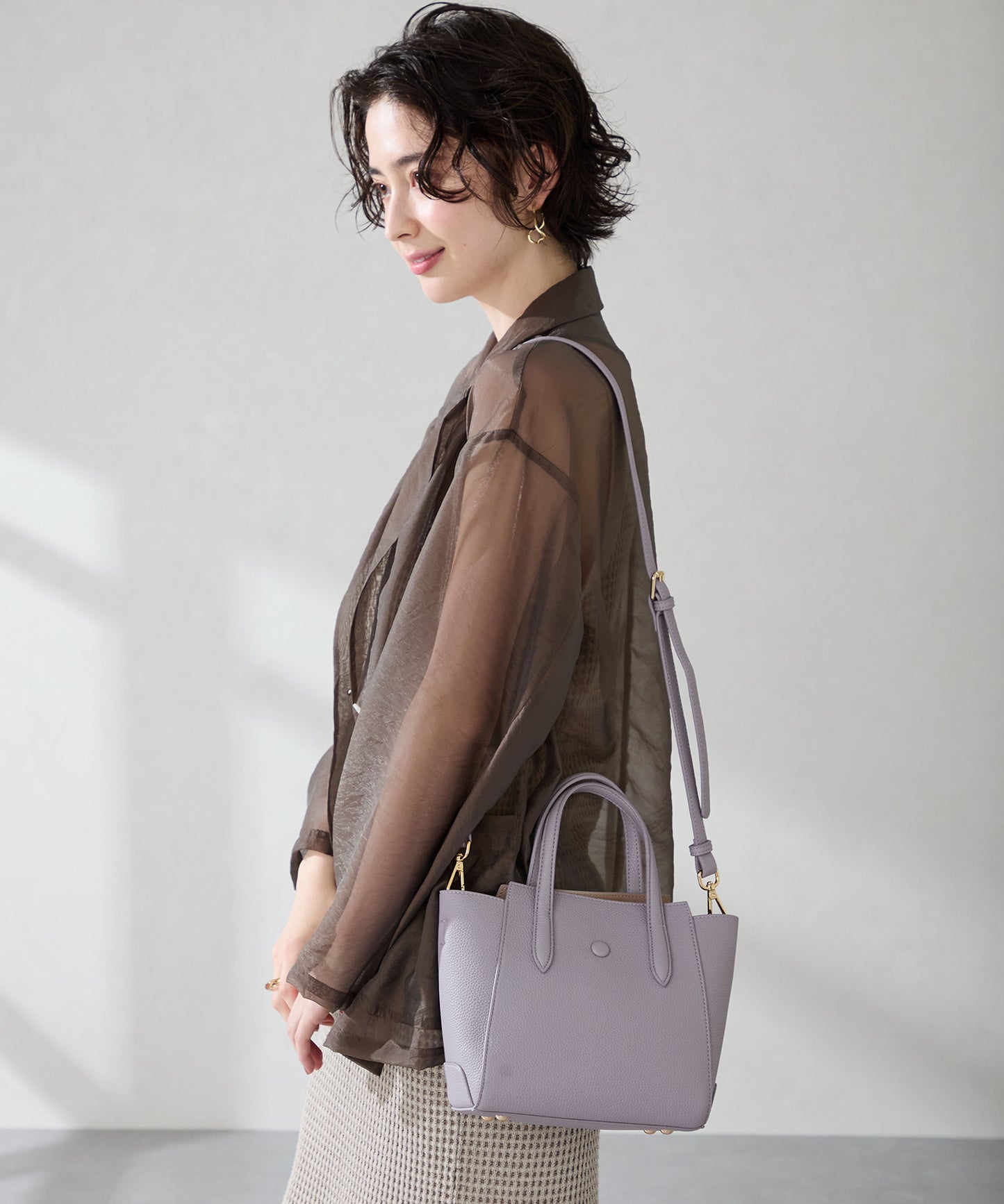 ボタンモチーフハンドバッグ/BA-266