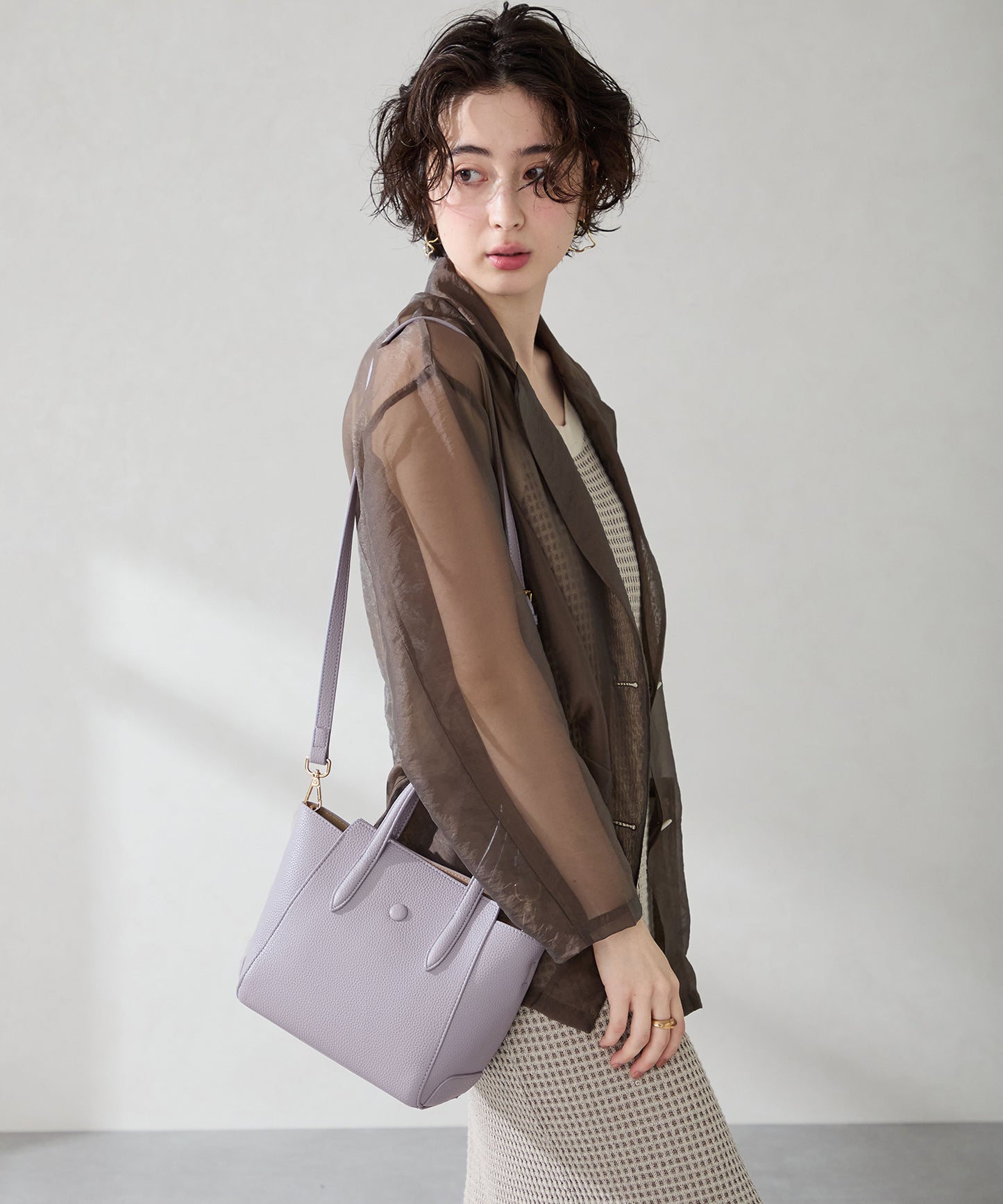 ボタンモチーフハンドバッグ/BA-266