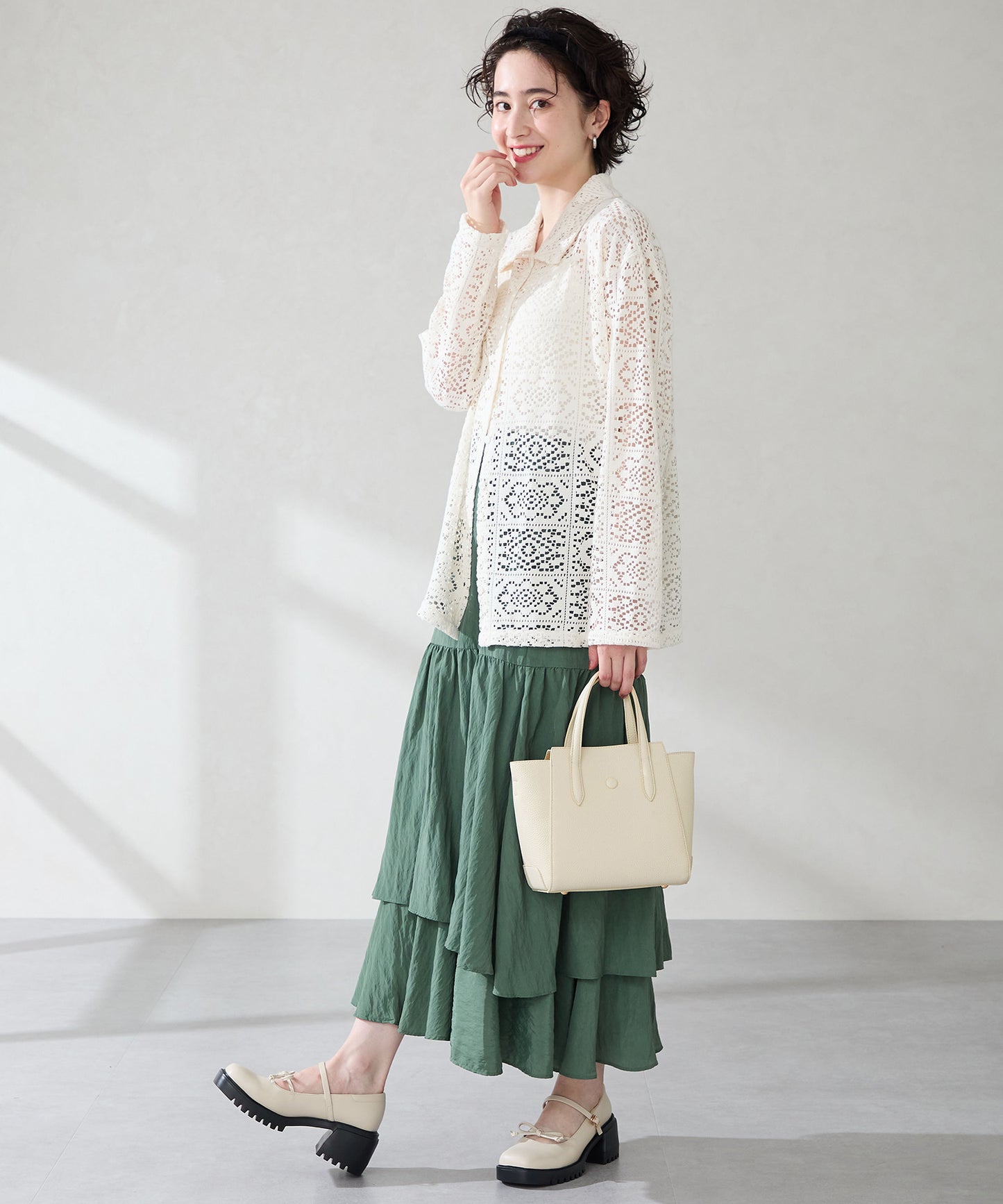 ボタンモチーフハンドバッグ/BA-266