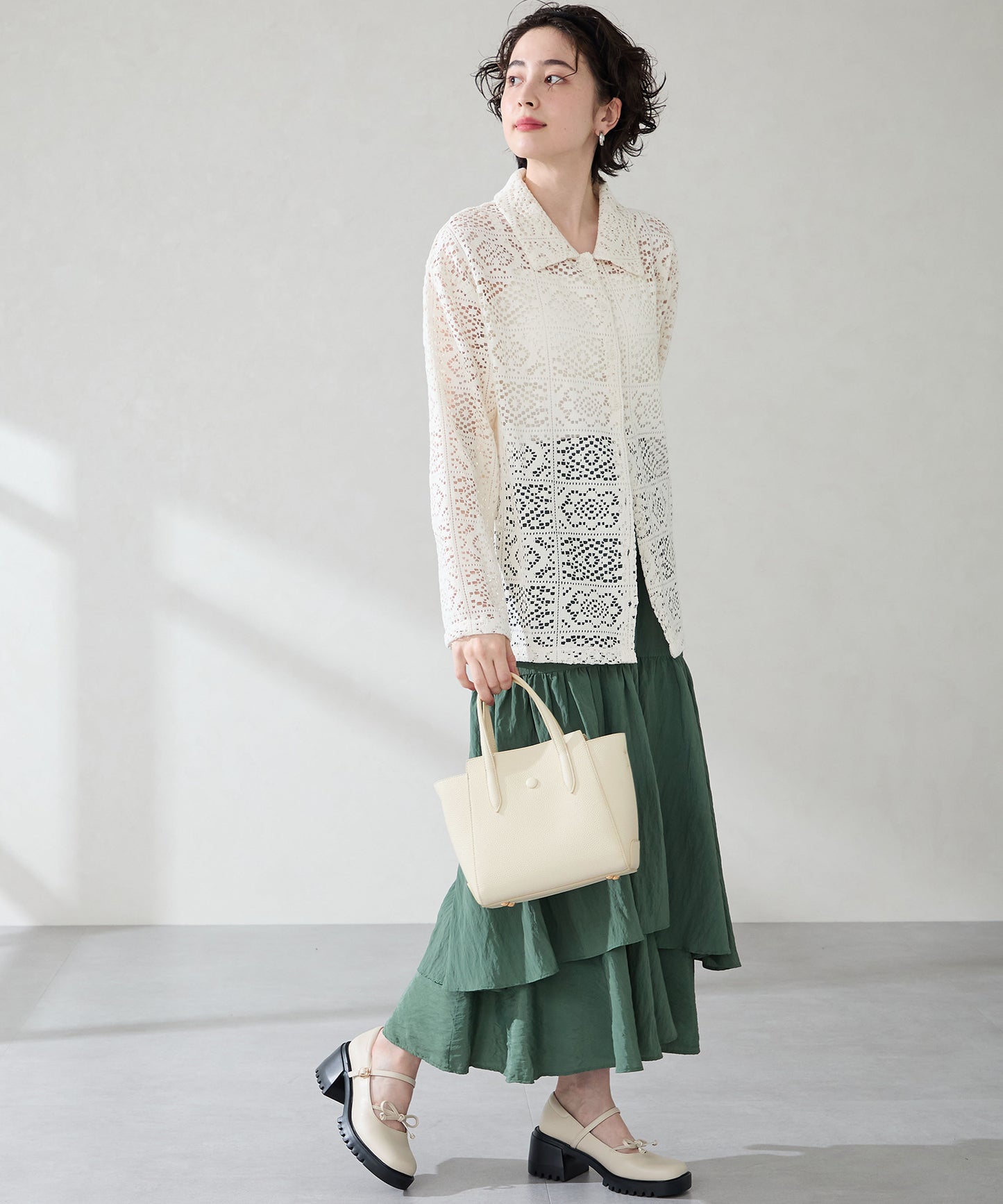 ボタンモチーフハンドバッグ/BA-266