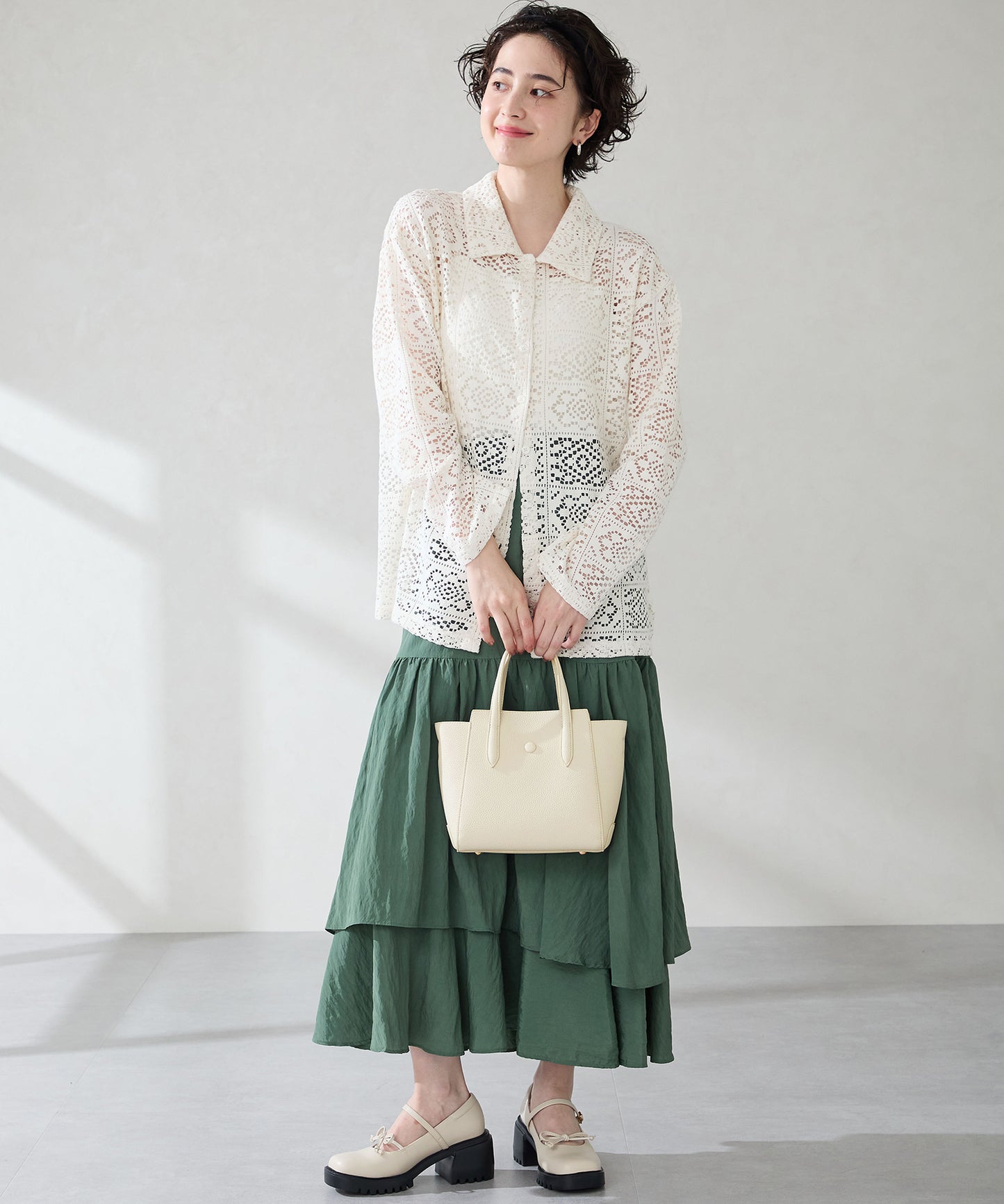 ボタンモチーフハンドバッグ/BA-266