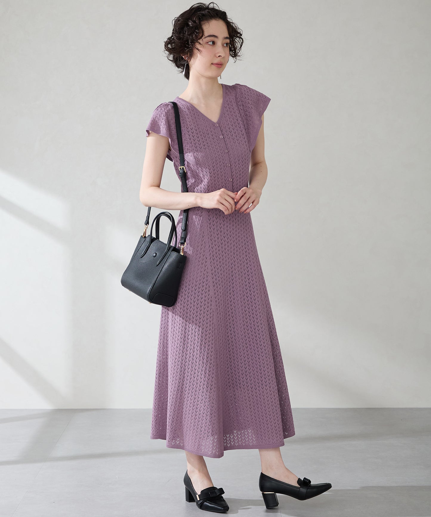 ボタンモチーフハンドバッグ/BA-266