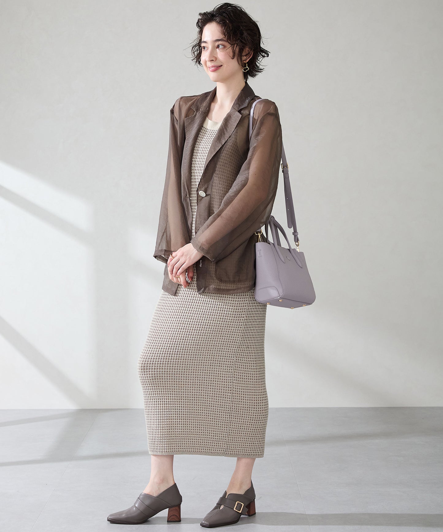 ボタンモチーフハンドバッグ/BA-266