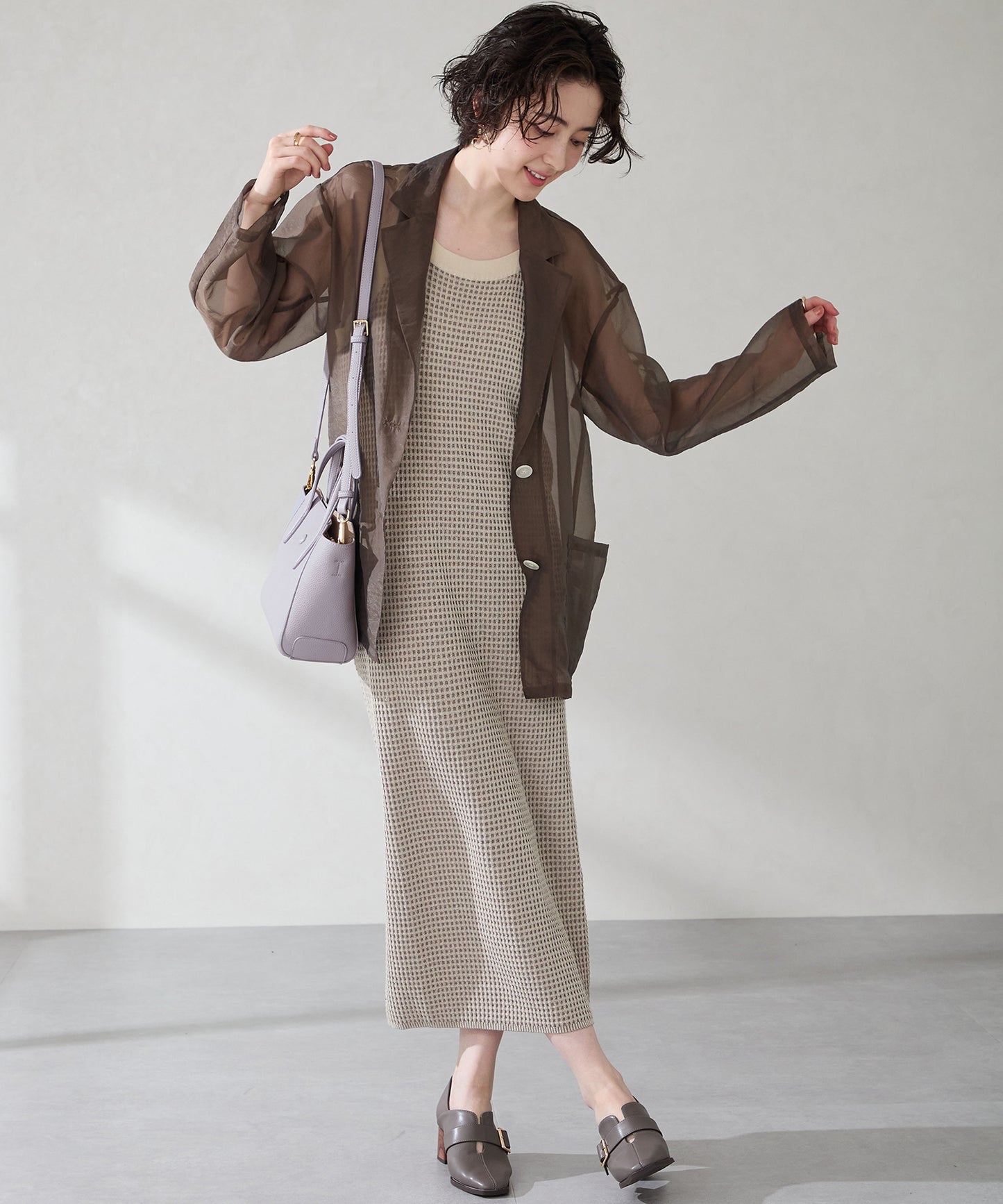 ボタンモチーフハンドバッグ/BA-266