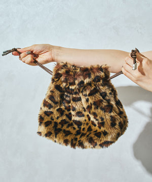 フェイクファー巾着バッグ/BA-269