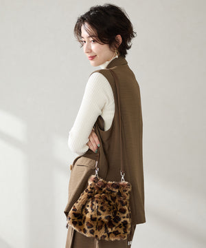 フェイクファー巾着バッグ/BA-269