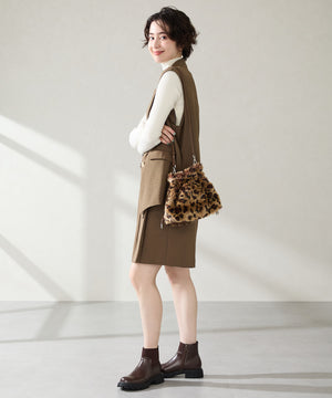 フェイクファー巾着バッグ/BA-269