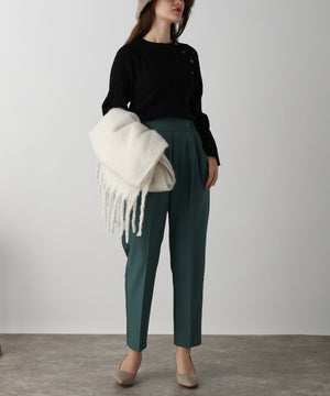 金ボタン付きケーブルラグランニット/AC3201