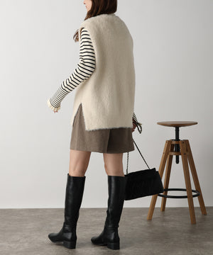 フェザーヤーンVネックベスト/AC3325