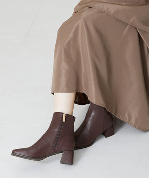 ワイドスクエアトゥミドルブーツ/11392