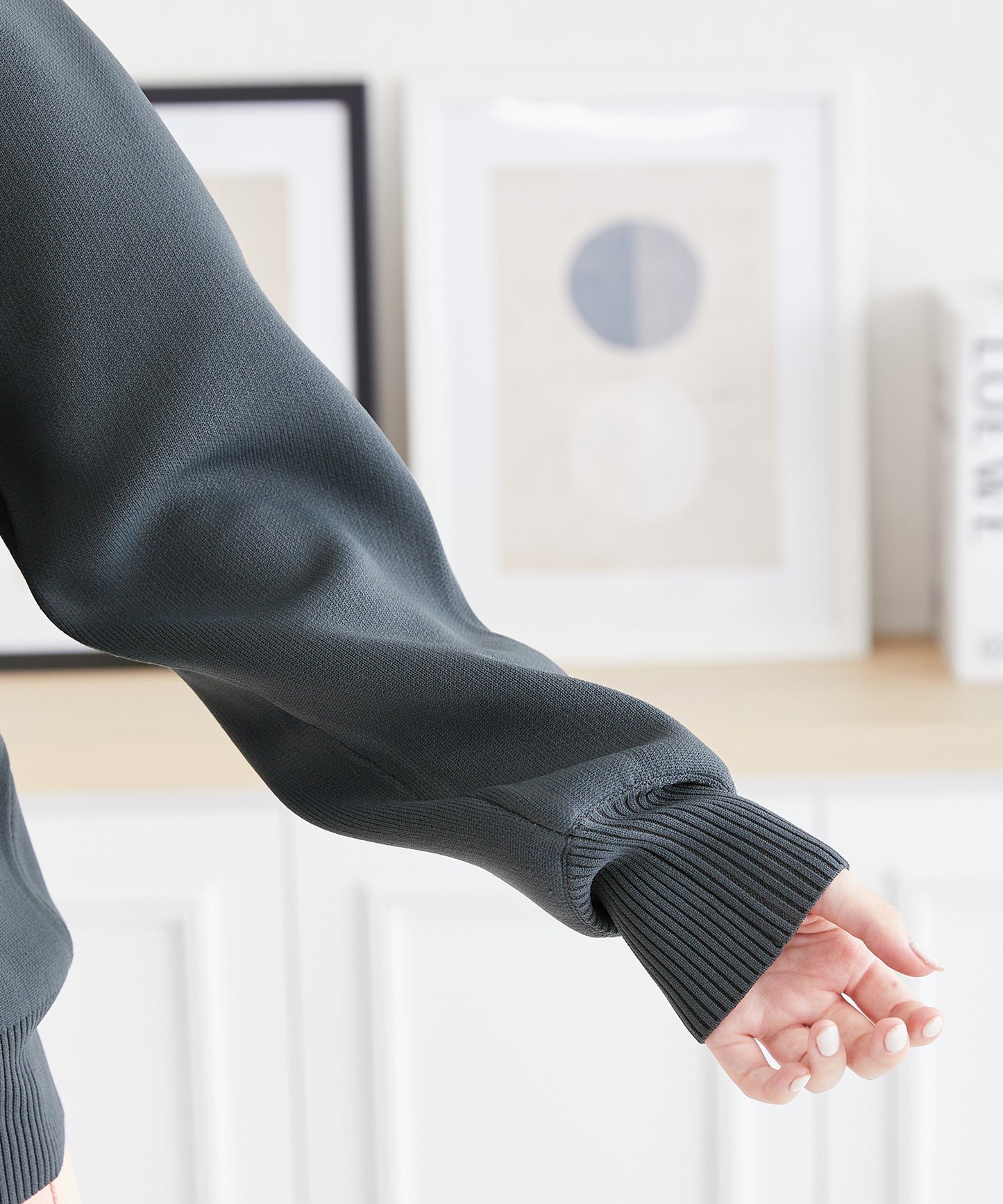 スウェット風ロゴニット/AC3310