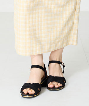 【WEB限定】クロスストラップメタリックラインサンダル/55201