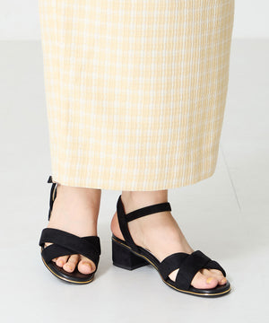 【WEB限定】クロスストラップメタリックラインサンダル/55201