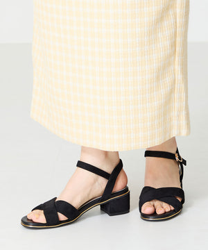 【WEB限定】クロスストラップメタリックラインサンダル/55201