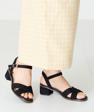 【WEB限定】クロスストラップメタリックラインサンダル/55201