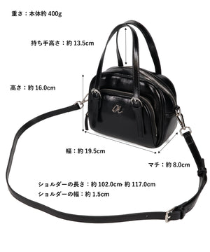 シルバーロゴモチーフボストンバッグ/BA-265