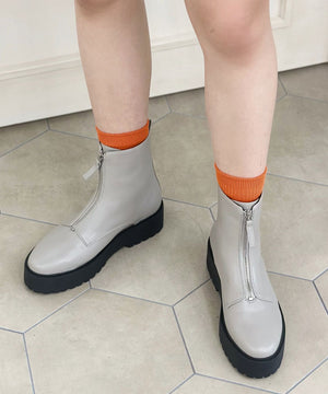 厚底フロントジップブーツ/31402