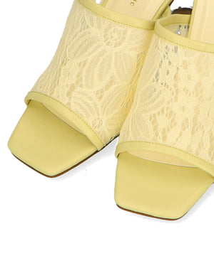 クリアヒールレースミュールサンダル/31205