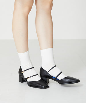 ダブルストラップヒールパンプス/31308