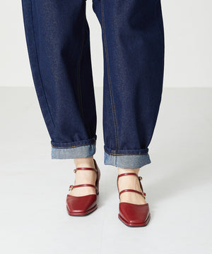 ダブルストラップヒールパンプス/31308