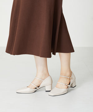 ダブルストラップヒールパンプス/31308