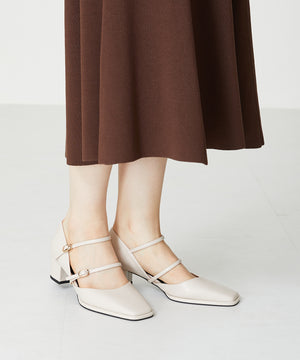 ダブルストラップヒールパンプス/31308