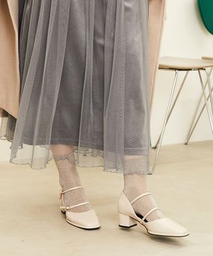 ダブルストラップヒールパンプス/31308